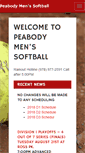 Mobile Screenshot of peabodysoftball.com