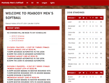Tablet Screenshot of peabodysoftball.com